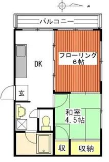 フラット篠【2階】の間取り