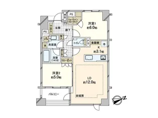 ピアース高田馬場【4階】の間取り