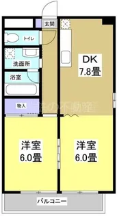ラ・フォーレ東三方【2階】の間取り