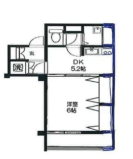 世田谷区弦巻二丁目 中銀弦巻マンション【3階】の間取り