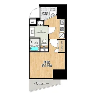 エグゼ阿倍野【13階】の間取り