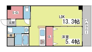 エーデルホーフ住吉本町【1階】の間取り