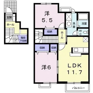 プラティークC【2階】の間取り