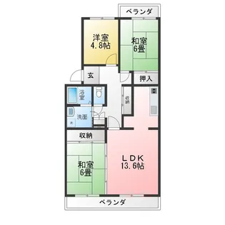 シャルマン・セナ【1階】の間取り