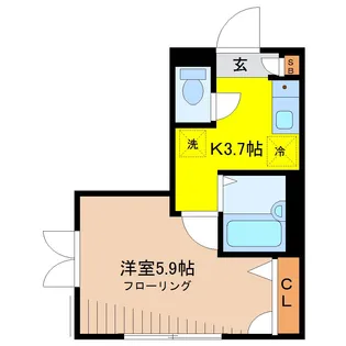 アザリー武蔵野【3階】の間取り