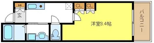 ルシエル難波【2階】の間取り