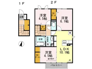 フローラルJIN【2階】の間取り