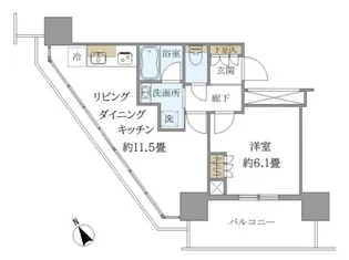 Brillia Tower 浜離宮【5階】の間取り