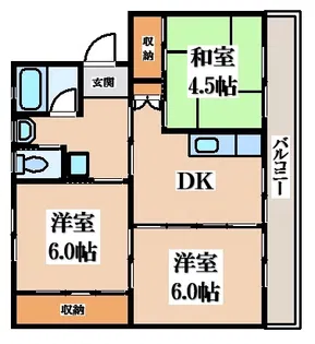 ビレッジハウス名張【5階】の間取り