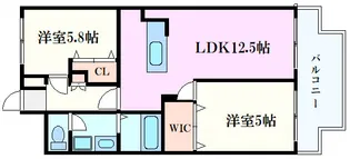 スカイコートタキモト【3階】の間取り