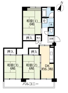 URポートアイランド【3階】の間取り