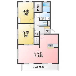 ウッディタウンII【2階】の間取り