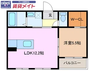 ベルタウン幸町【1階】の間取り