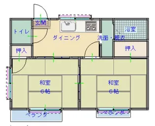 パールハイツ A棟【1階】の間取り