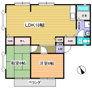 クレール青山台【1階】の間取り