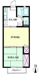 ハイツローレル【1階】の間取り