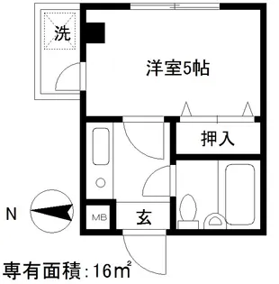 コーポサンキ【2階】の間取り