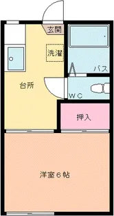 コーポ藤の木【1階】の間取り