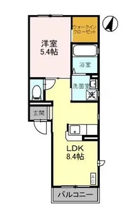 ヴィラ・ブルーノ D【1階】の間取り