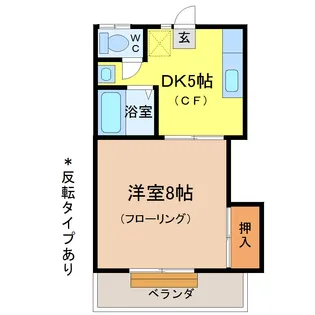 コーポ賀来【1階】の間取り
