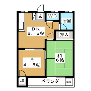 カーサ三岡【2階】の間取り