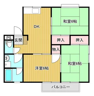 メゾン竹石C【2階】の間取り