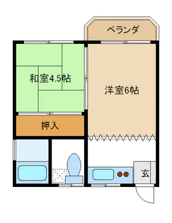 小仲台ハイツ(マンスリーマンション)【1階】の間取り
