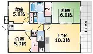 ストークコート【4階】の間取り