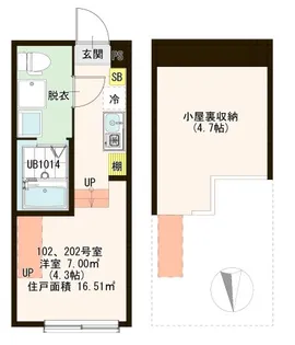 COZY CREST【1階】の間取り