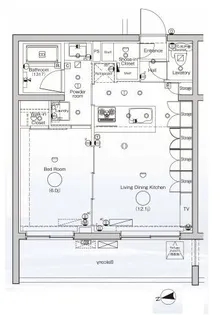 DIPS墨田RIVERSIDE【2階】の間取り