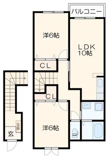 ランジェ・ドゥ・スリジエIII【2階】の間取り