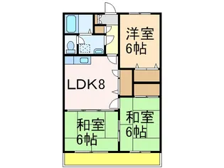 ピュアタウン花園【3階】の間取り