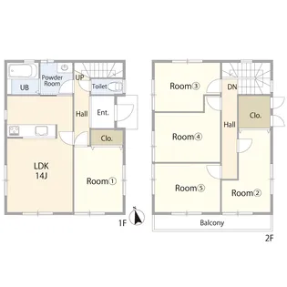 群馬県伊勢崎市長沼町【一戸建】の間取り