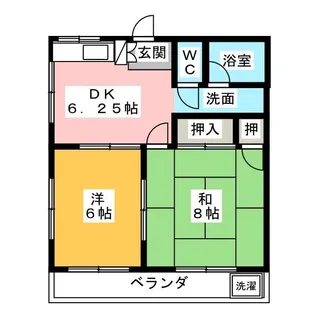 北マンション【3階】の間取り
