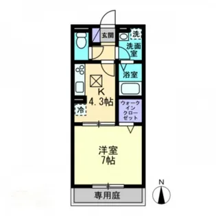クラージュB【1階】の間取り