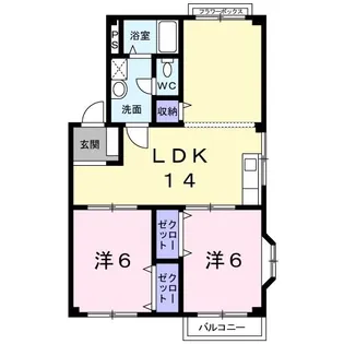 広島県広島市安佐南区高取南1【アパート】の間取り