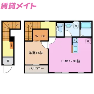 リーブルファイン小貝須【2階】の間取り