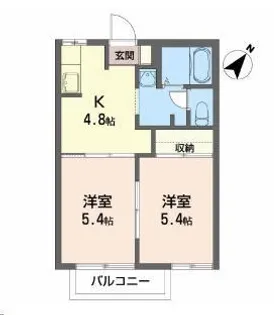 チェリー・ヒルズA【2階】の間取り