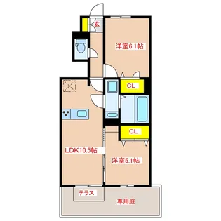 Yumeru III【1階】の間取り