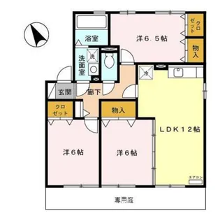 リビングタウン中川栄町【1階】の間取り
