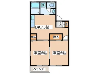 日向台コ-ポ2【1階】の間取り