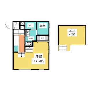 D LIFE 中島【1階】の間取り