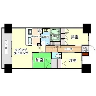 常盤町レジデンス【4階】の間取り