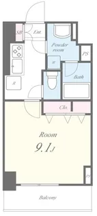 月島リバーサイドハイツ【2階】の間取り