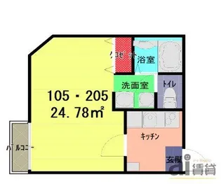 グランデ的場【2階】の間取り