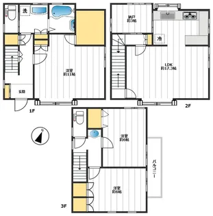 東京都北区滝野川5【一戸建】の間取り