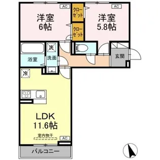 カサヴェール【3階】の間取り