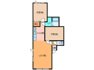 グロウリッチA【2階】の間取り