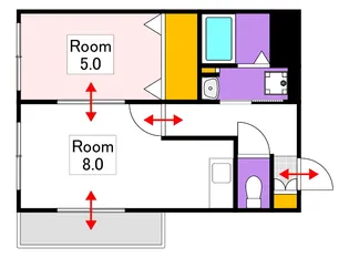グランデュール医大南【3階】の間取り