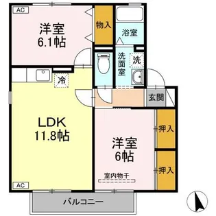シャローム B棟【2階】の間取り